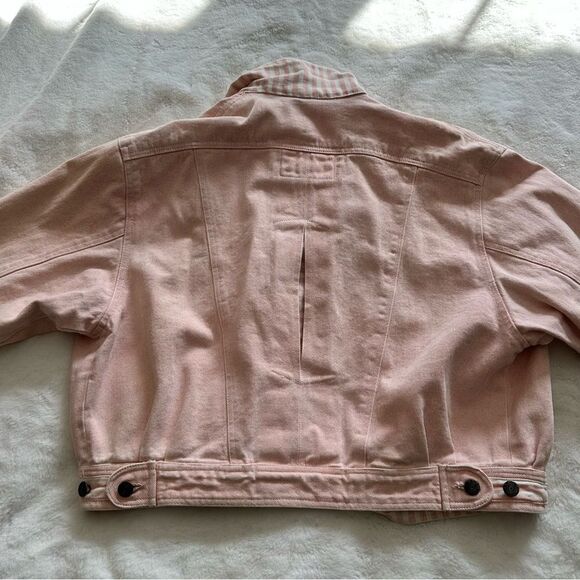 MBD by Bitterman Vintage 80s Pink Denim Jacket Size Medium - Picture 9 of 10